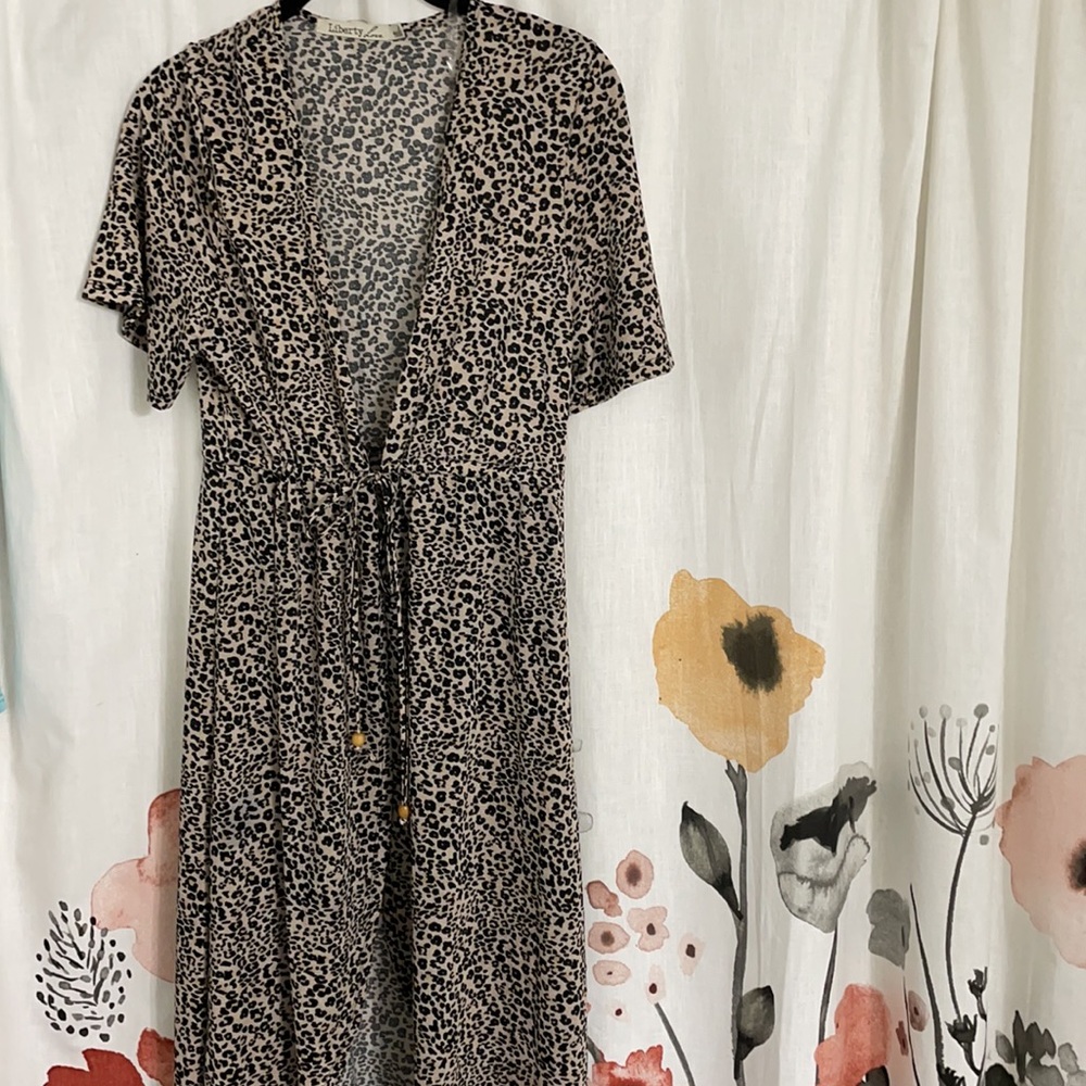 Leopard/cheetah print tie coverup (small)
